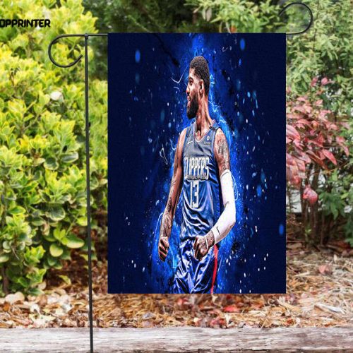 Los Angeles Clippers Paul George 13 Double Sided Printing   Garden Flag Home Decor Gifts