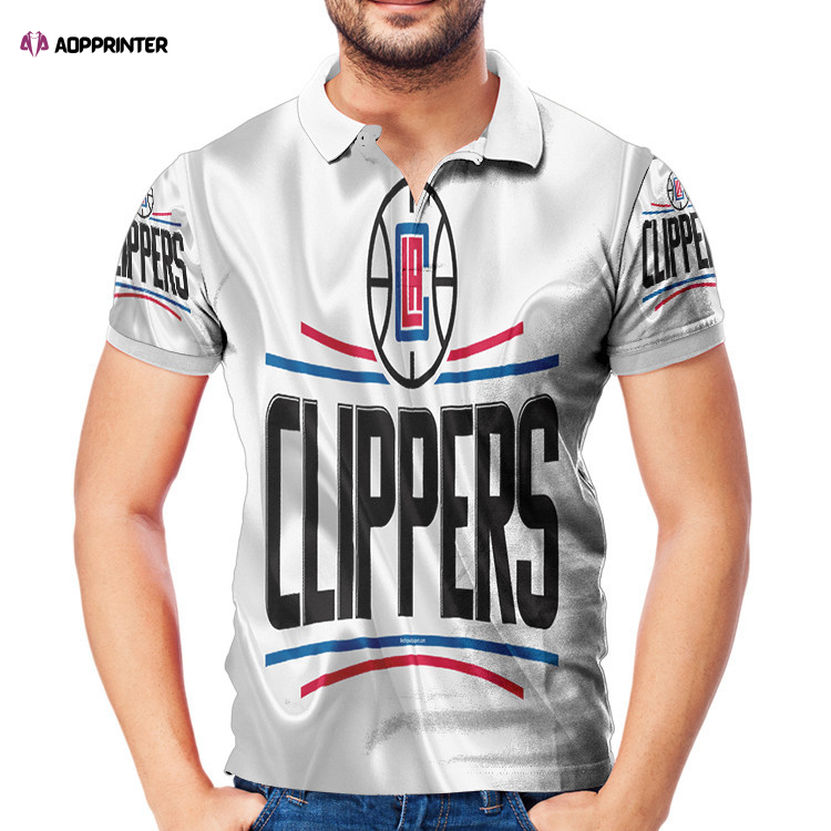 Los Angeles Clippers Silk Flag 3D Gift for Fans Polo Shirt