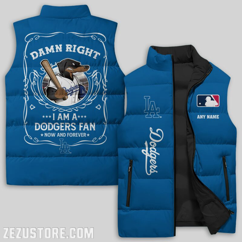 Los Angeles Dodgers MLB Sleeveless Puffer Jacket Custom For Fans Gifts