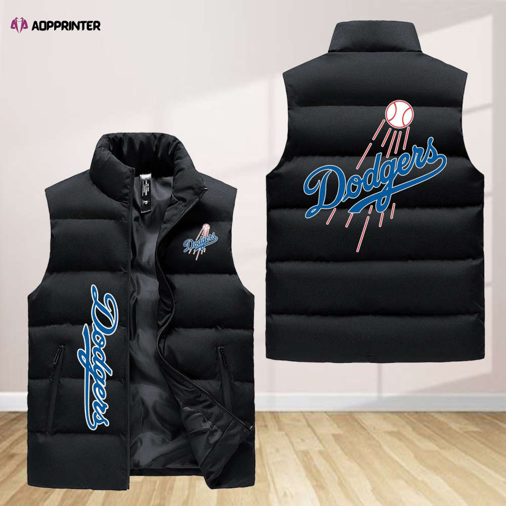 Los Angeles Dodgers Sleeveless Puffer Jacket Custom For Fans Gifts