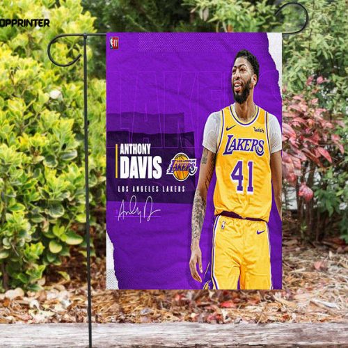 Los Angeles Lakers 03 Anthony Davis a4 Double Sided Printing   Garden Flag Home Decor Gifts