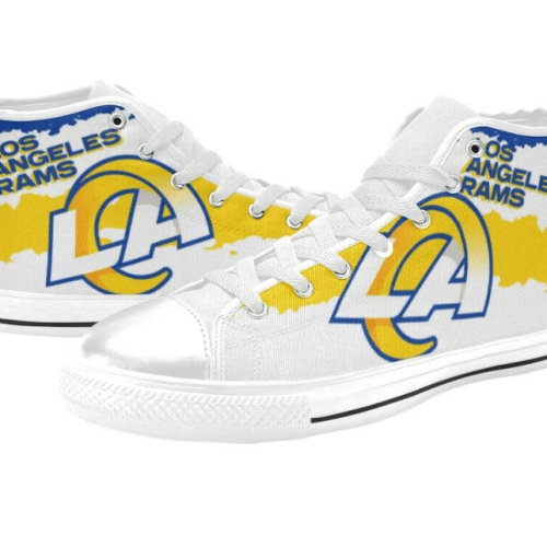 Los Angeles Rams Custom Canvas High Top Shoes