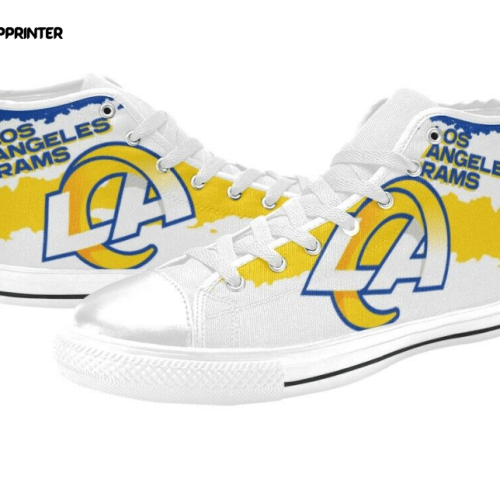 Los Angeles Rams Custom Canvas High Top Shoes