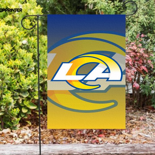 Los Angeles Rams LA Yellow Blue Double Sided Printing   Garden Flag Home Decor Gifts