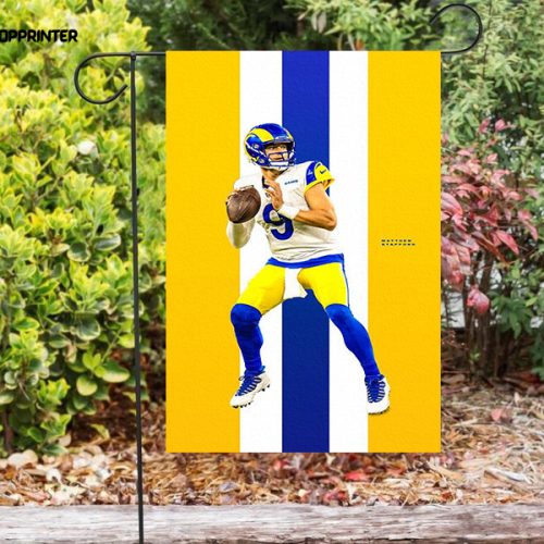 Los Angeles Rams Matthew Stafford1 Double Sided Printing   Garden Flag Home Decor Gifts