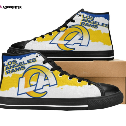 Los Angeles Rams NFL Football Custom Canvas High Top Shoes