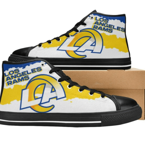 Los Angeles Rams NFL Football Custom Canvas High Top Shoes