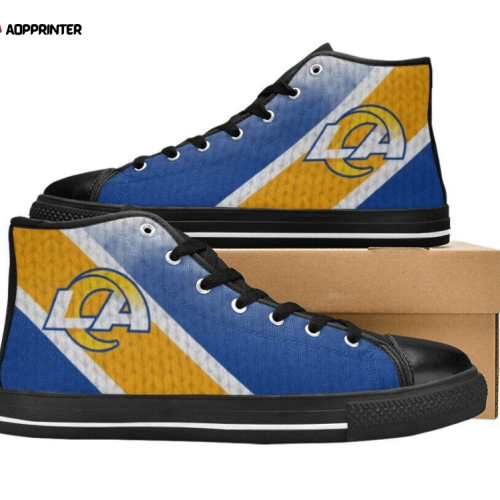 Los Angeles Rams NFL Football Custom Canvas High Top Shoes