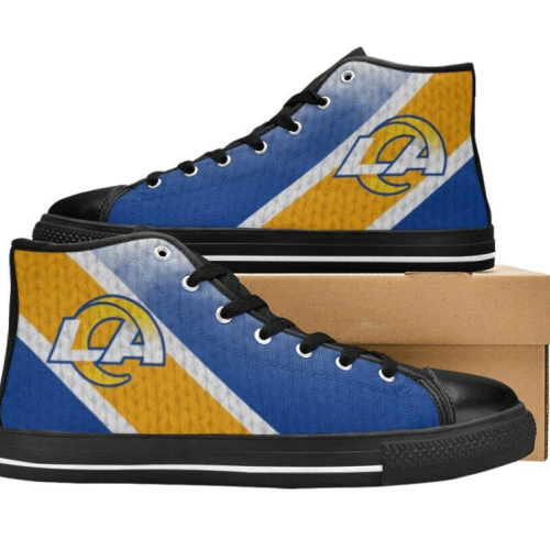 Los Angeles Rams NFL Football Custom Canvas High Top Shoes