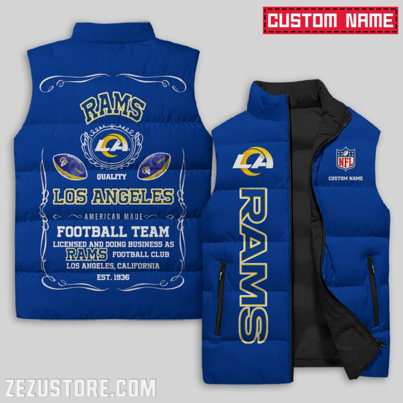 Los Angeles Rams NFL Sleeveless Puffer Jacket Custom For Fans Gifts