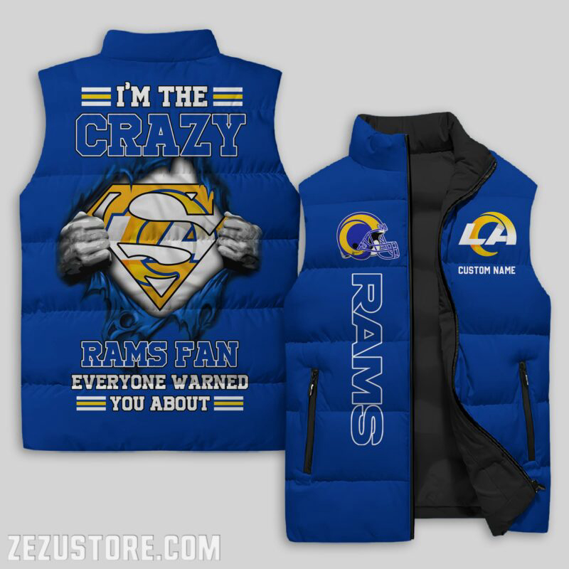 Los Angeles Rams NFL Sleeveless Puffer Jacket Custom For Fans Gifts