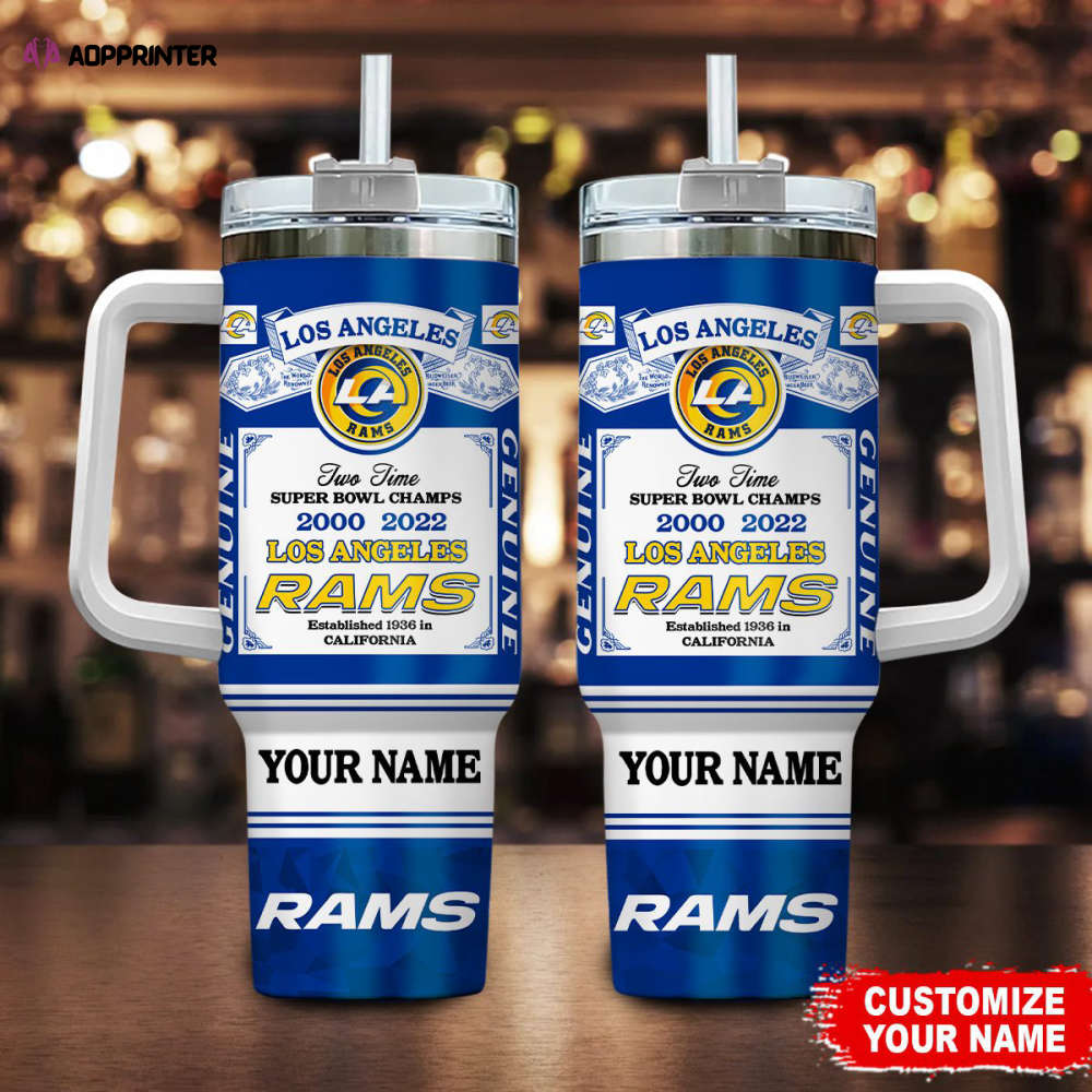 Los Angeles Rams NFL Super Bowl Champs Pride Personalized Stanley Tumbler 40Oz Gift for Fans