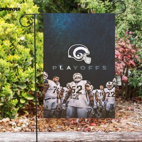 Los Angeles Rams Play Offs Double Sided Printing   Garden Flag Home Decor Gifts