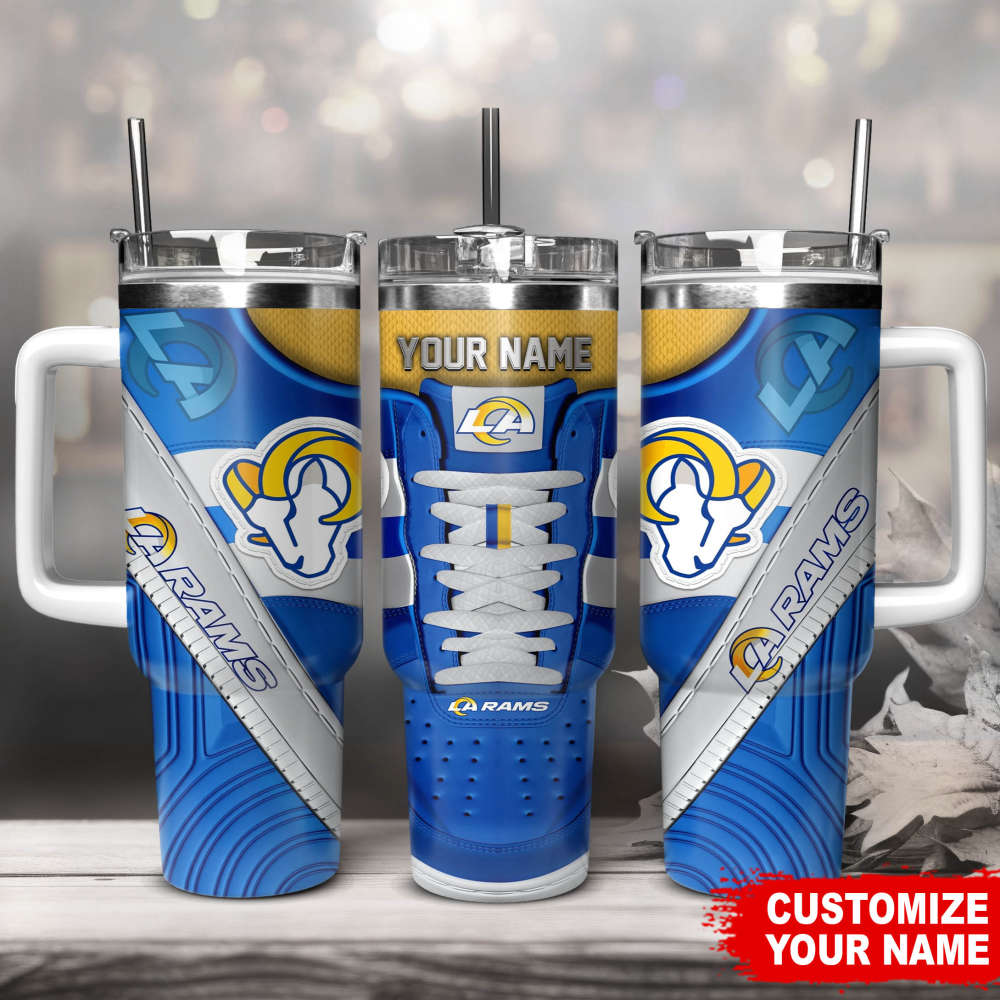 Los Angeles Rams Sneaker NFL Personalized Stanley Tumbler 40Oz Gift for Fans