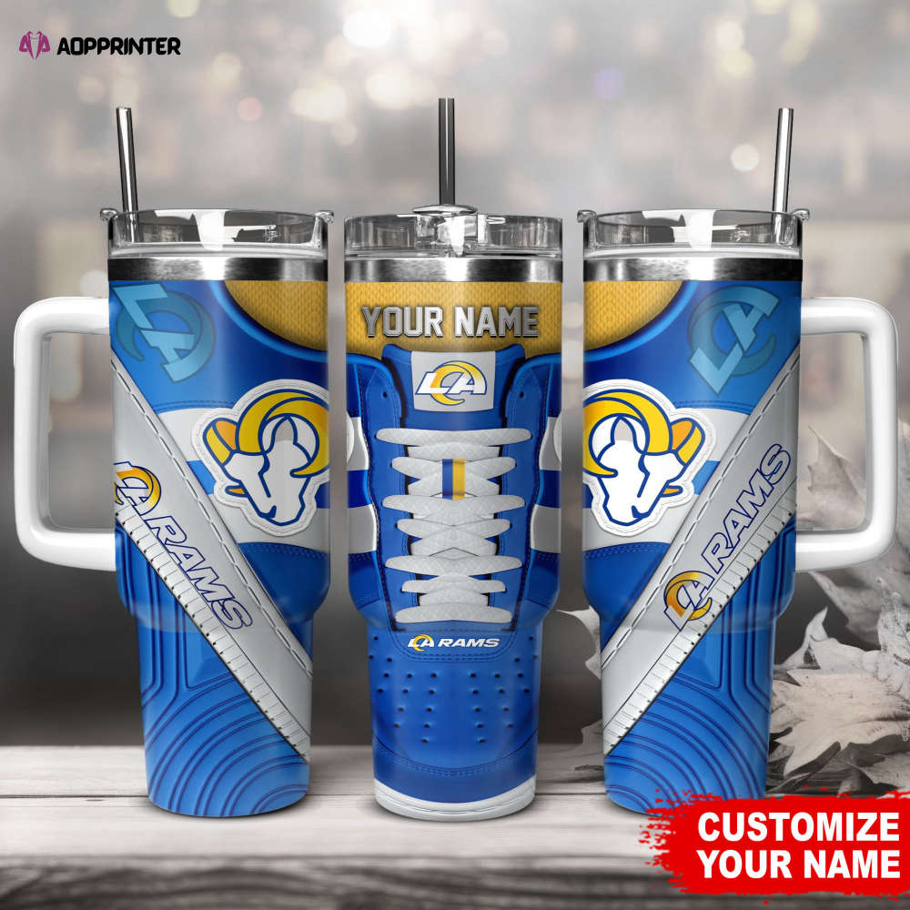 Los Angeles Rams Sneaker NFL Personalized Stanley Tumbler 40Oz Gift for Fans