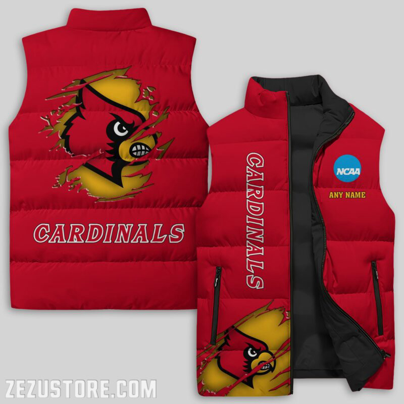 Louisville Cardinals NCAA Sleeveless Puffer Jacket Custom For Fans Gifts