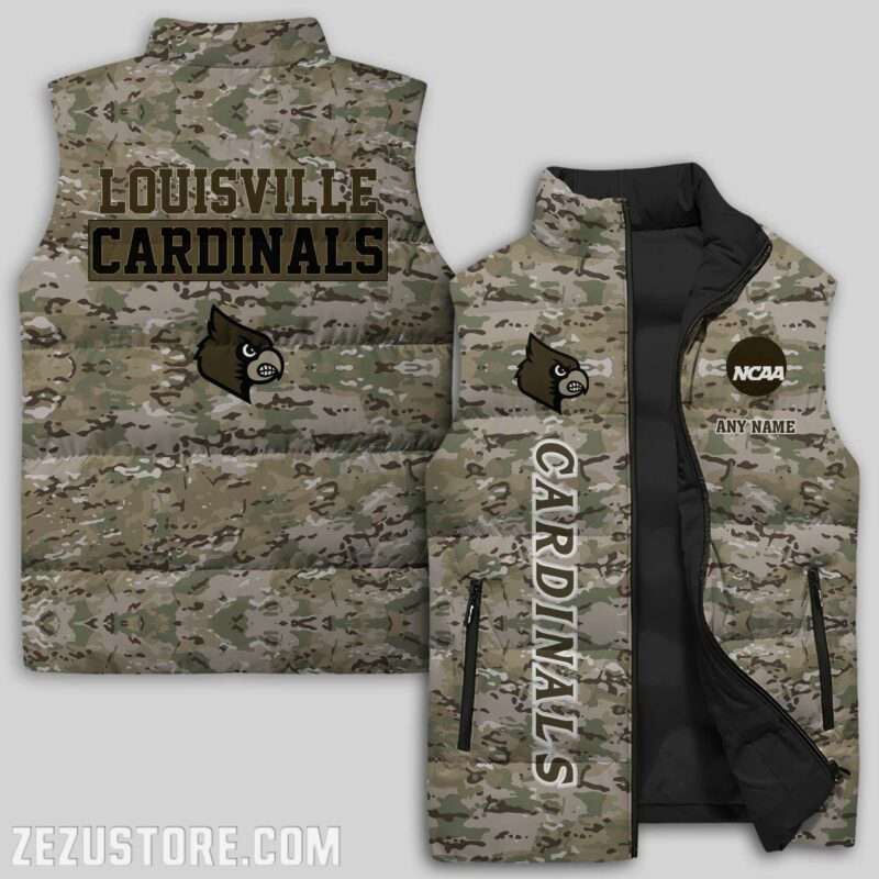 Louisville Cardinals NCAA Sleeveless Puffer Jacket Custom For Fans Gifts