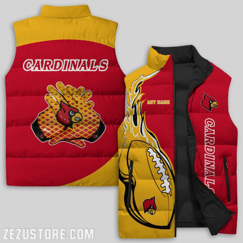 Louisville Cardinals NCAA Sleeveless Puffer Jacket Custom For Fans Gifts