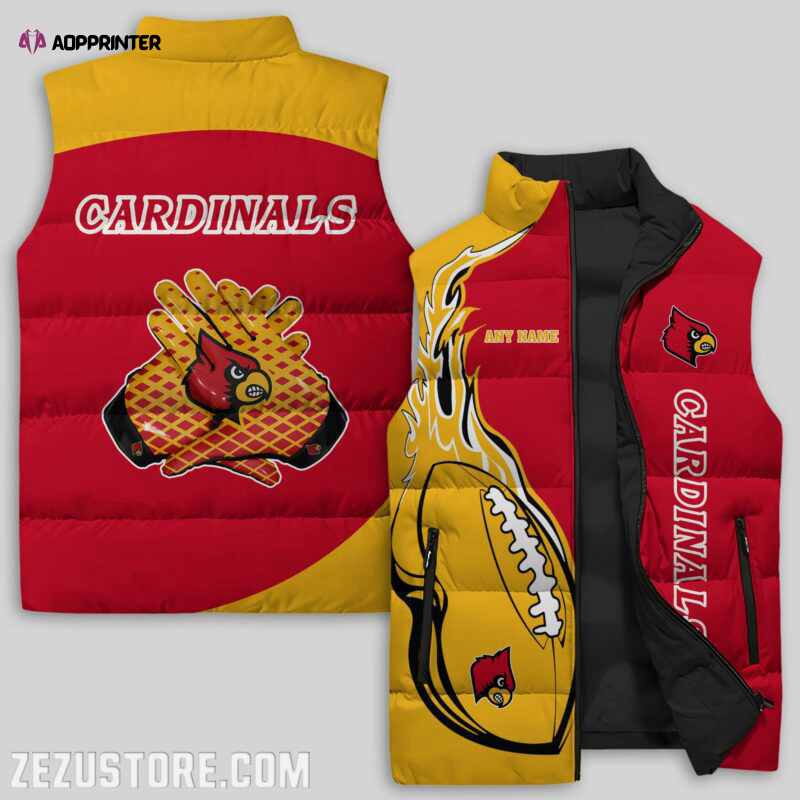 Louisville Cardinals NCAA Sleeveless Puffer Jacket Custom For Fans Gifts