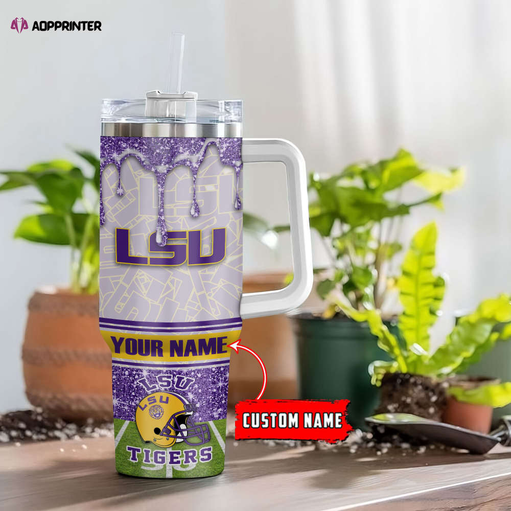 LSU Tigers NCAA Personalized Stanley Tumbler 40oz Gift for Fans