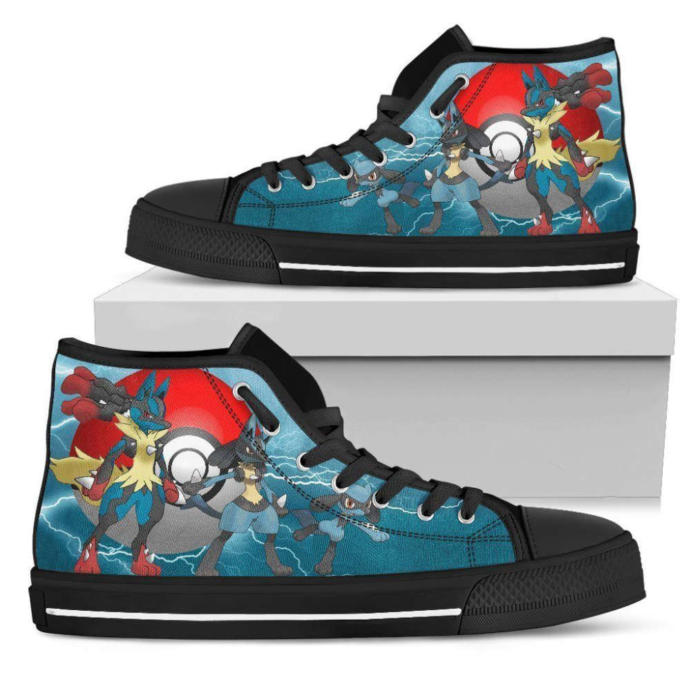 Lucario High Top Shoes Custom For Fans Pokemon
