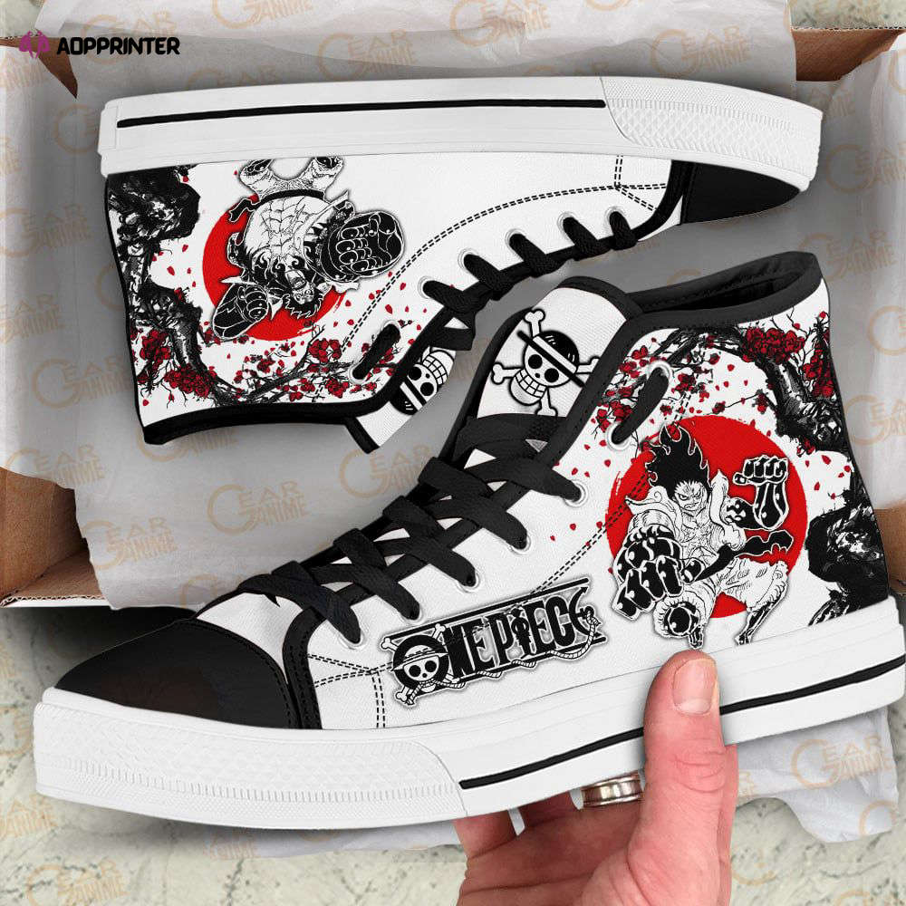 Luffy Gear High Top Shoes Japan Style For Fans One Piece Anime