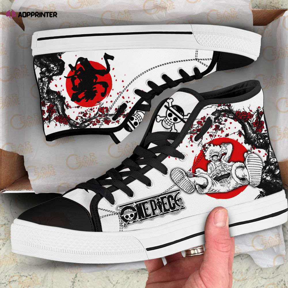 Trafalgar Law High Top Shoes Japan Style For Fans One Piece Anime