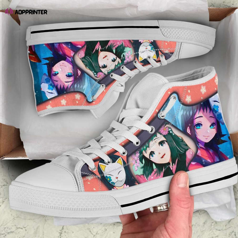 Makomo High Top Shoes Custom For Fans Demon Slayer Anime