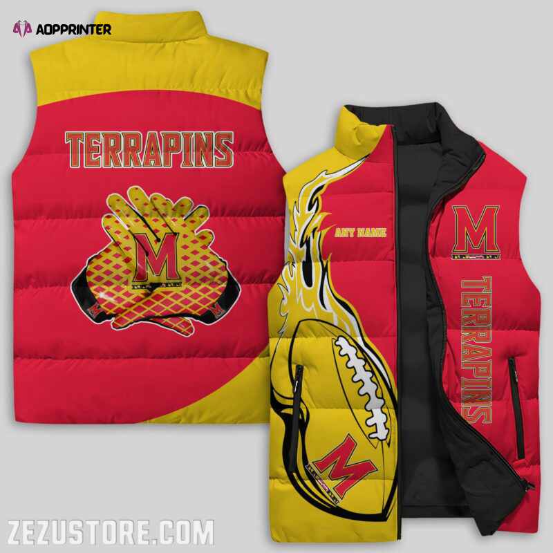 Maryland Terrapins NCAA Sleeveless Puffer Jacket Custom For Fans Gifts