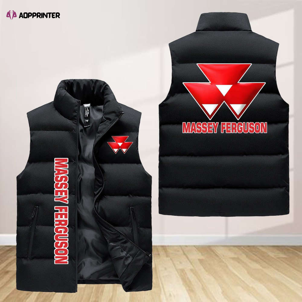 Massey Ferguson Sleeveless Puffer Jacket Custom For Fans Gifts