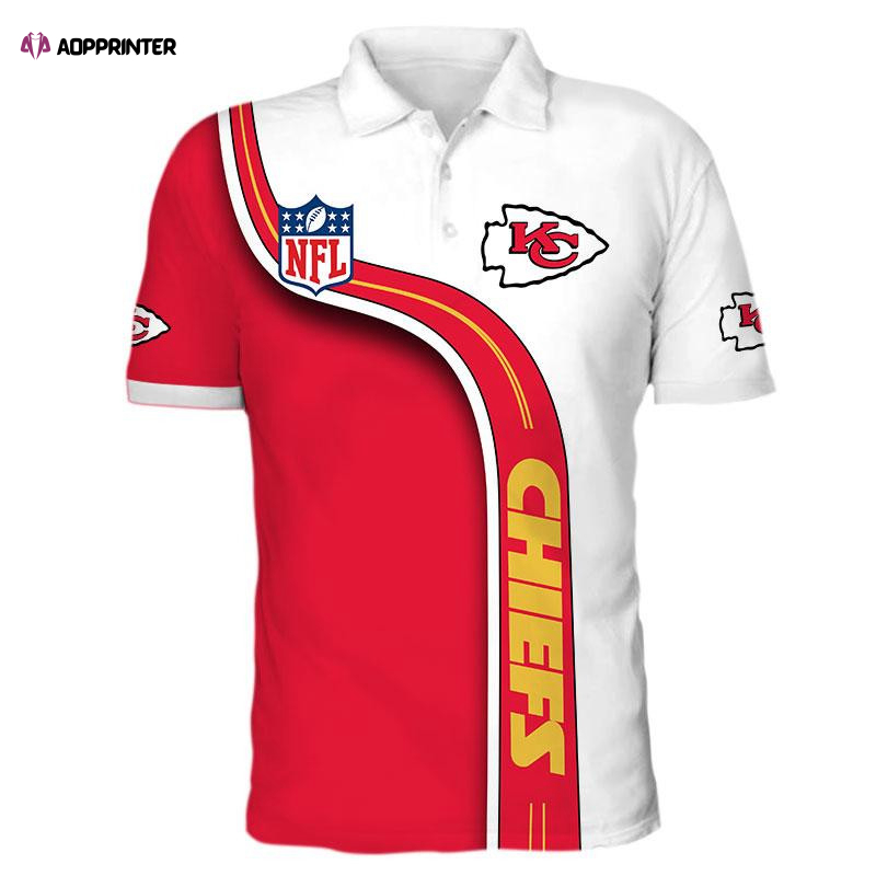 Men’s Kansas City Chiefs Polo Shirt 3D 5555