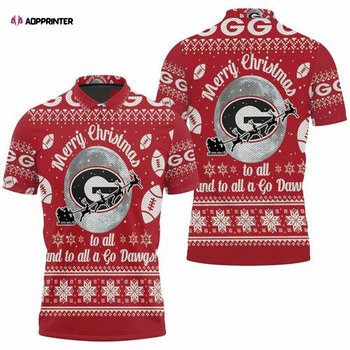 Merry Christmas Georgia Bulldogs To All And To All A Go Dawgs Ugly Chri 3D All Over Print Polo Shirt