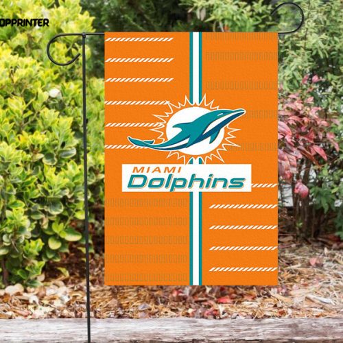 Miami Dolphins Logo 10 Double Sided Printing   Garden Flag Home Decor Gifts