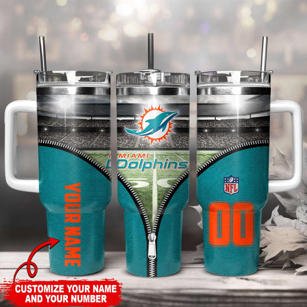 Miami Dolphins NFL 40oz Stanley Tumbler Gift for Fans