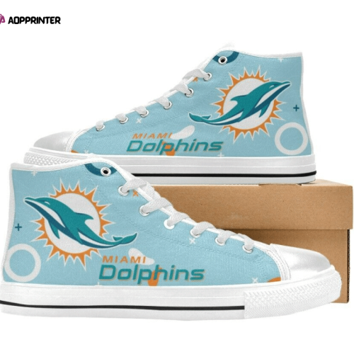 Miami Dolphins NFL Football Custom Canvas High Top Shoes