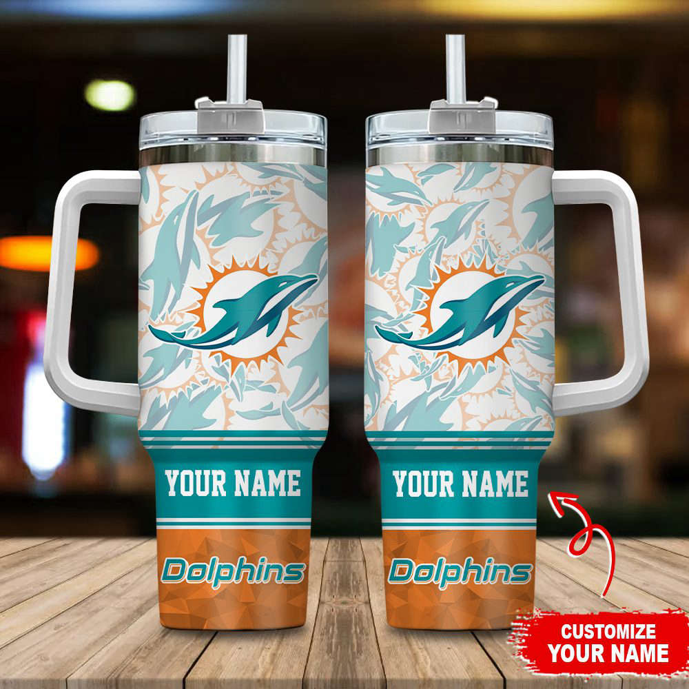 Miami Dolphins NFL Stanley Tumbler 40oz Gift for Fans