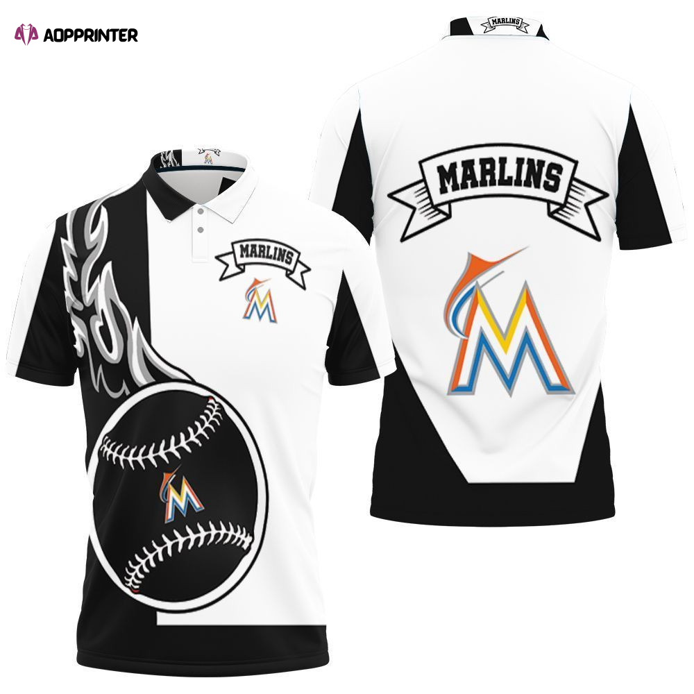 Miami Marlins 3d Polo Shirt All Over Print Jersey