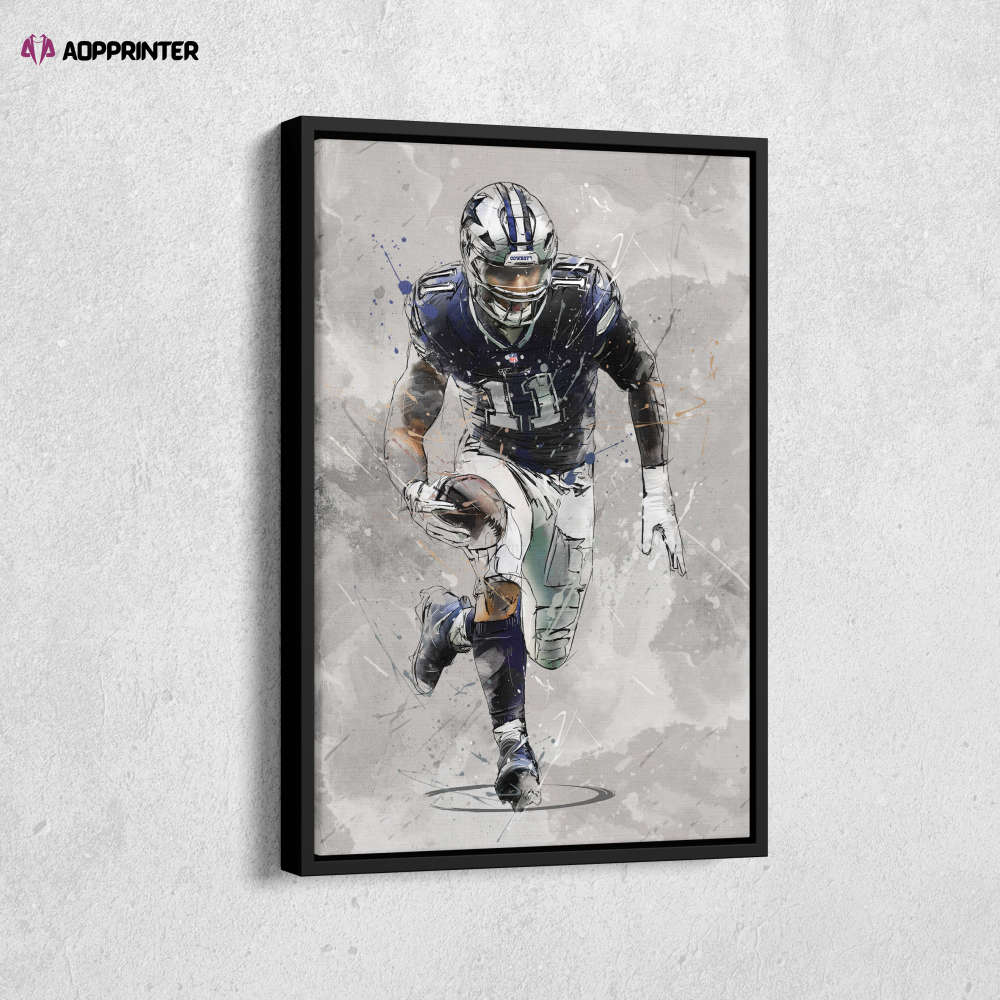 Micah Parsons Poster Dallas Cowboys NFL Canvas Wall Art Home Decor Framed Poster Man Cave Gift