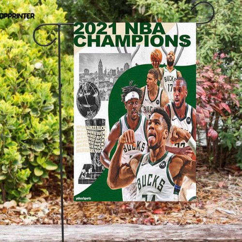 Milwaukee Bucks Players v52 Double Sided Printing   Garden Flag Home Decor Gifts