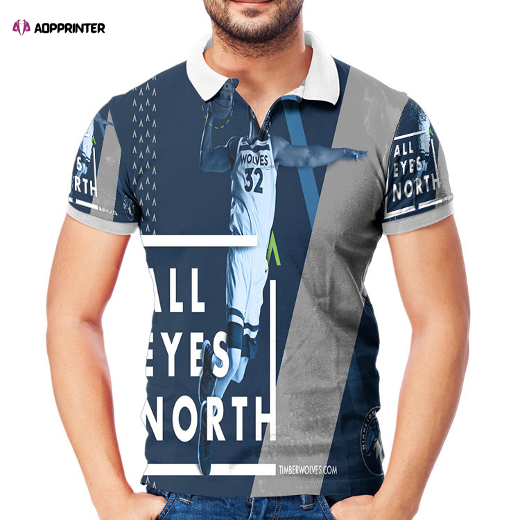 Minnesota Timberwolves 32 Karl Anthony Towns v23 3D Gift for Fans Polo Shirt