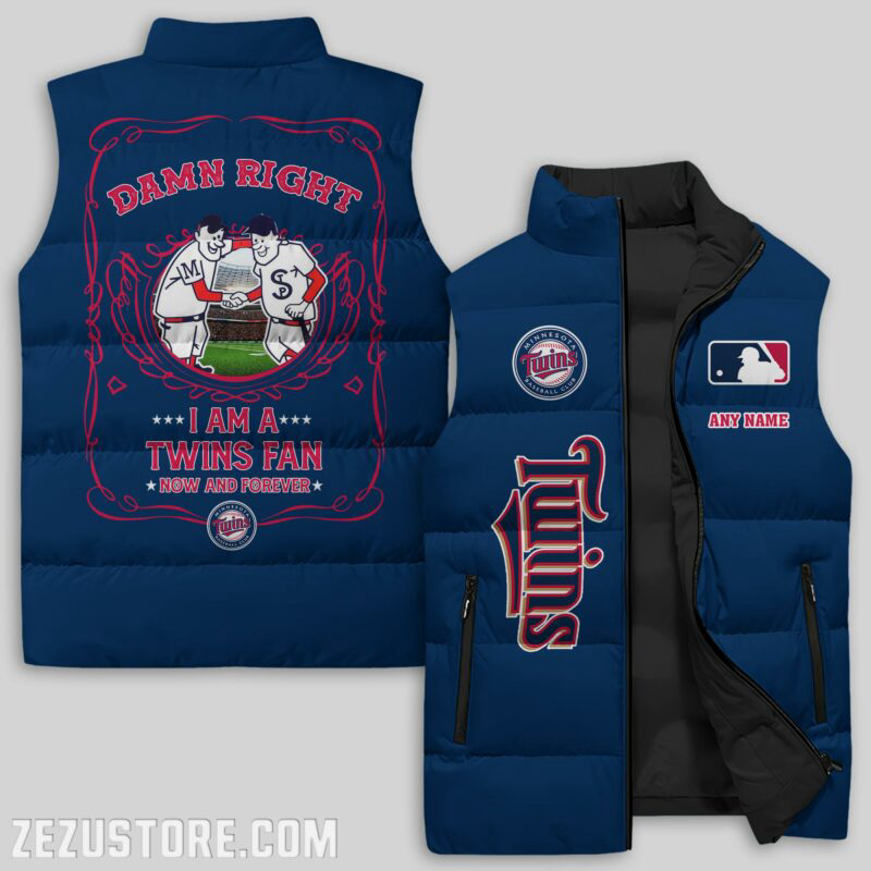 Minnesota Twins MLB Sleeveless Puffer Jacket Custom For Fans Gifts