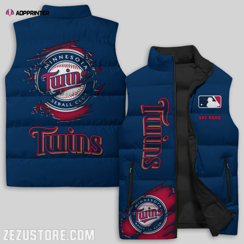 Minnesota Twins MLB Sleeveless Puffer Jacket Custom For Fans Gifts