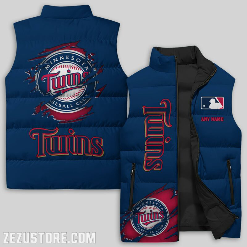 Minnesota Twins MLB Sleeveless Puffer Jacket Custom For Fans Gifts