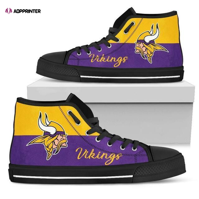 Minnesota Vikings NFL Custom Canvas High Top Shoes