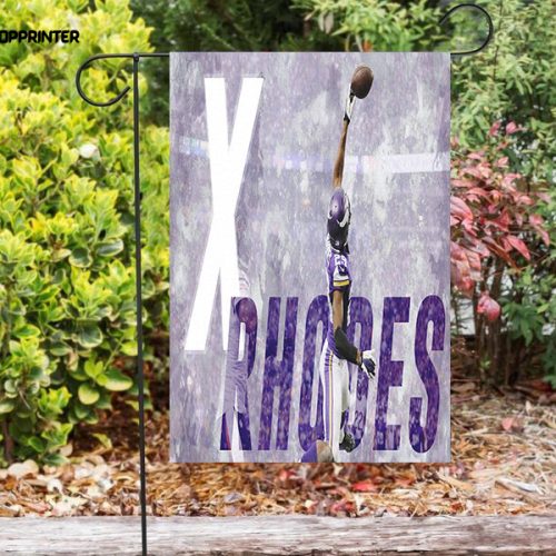 Minnesota Vikings Rhodes 29 Double Sided Printing   Garden Flag Home Decor Gifts