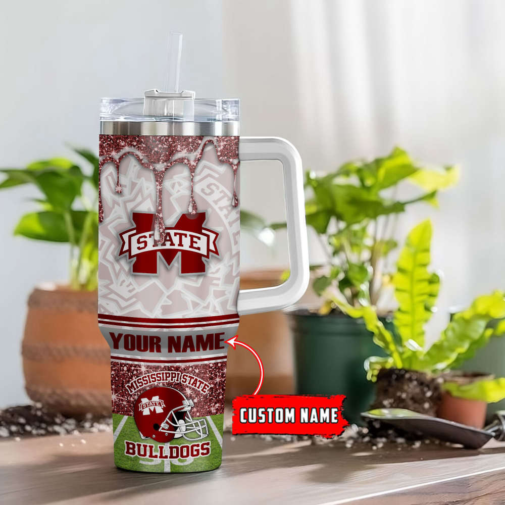 Mississippi State Bulldogs NCAA Personalized Stanley Tumbler 40oz Gift for Fans