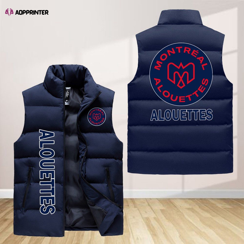 Montreal Alouettes Sleeveless Puffer Jacket Custom For Fans Gifts