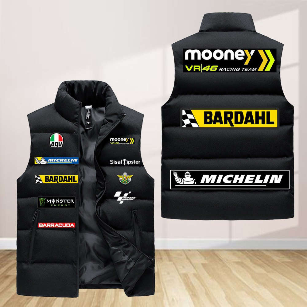 Mooney Gifts Racing Team Sleeveless Puffer Jacket Custom For Fans Gifts