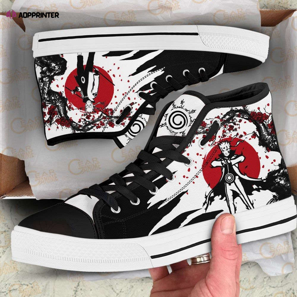 Naruto Bijuu High Top Shoes Custom Naruto Anime Japan Style For Fans