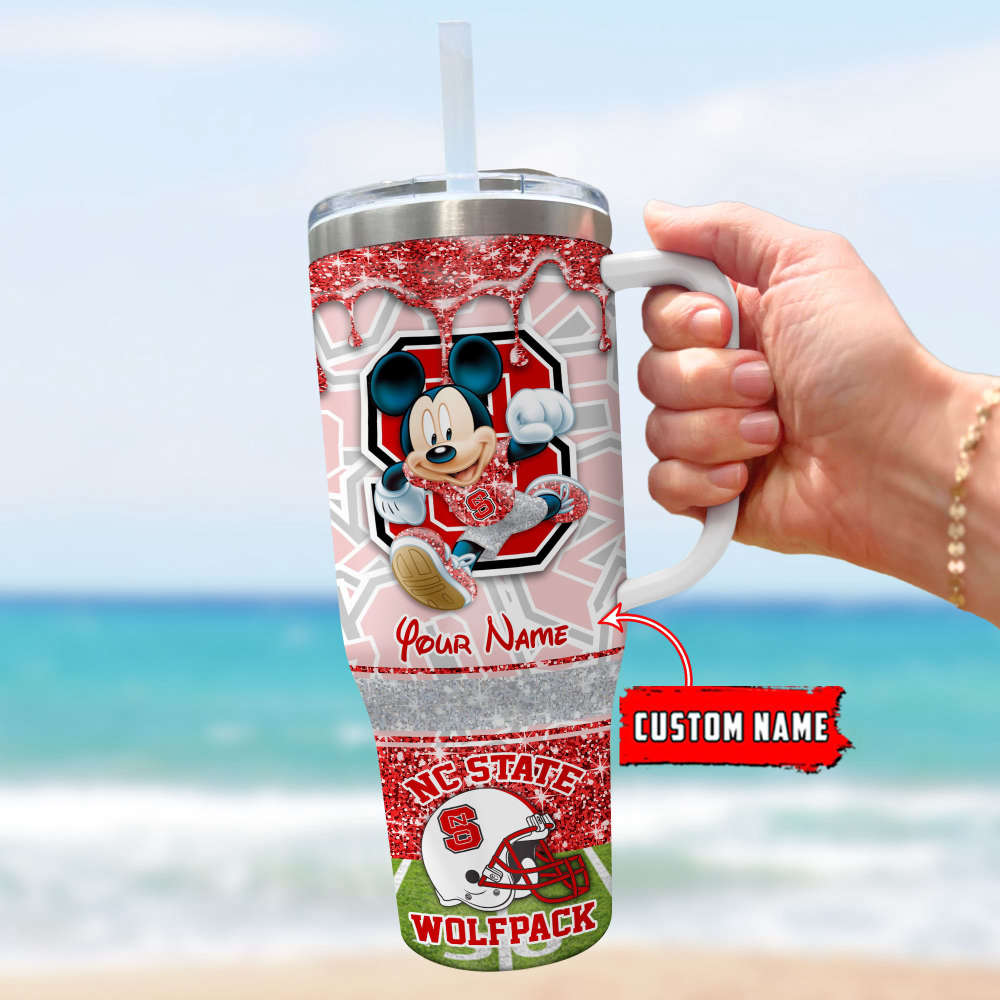 NC State Wolfpack NCAA Style Personalized Stanley Tumbler 40oz Gift for Fans